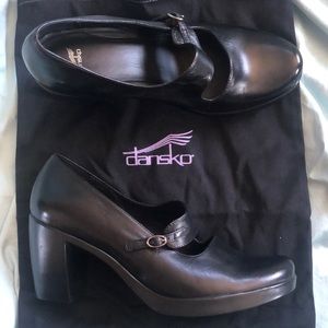 Dansko Tara Nappa Black Heels